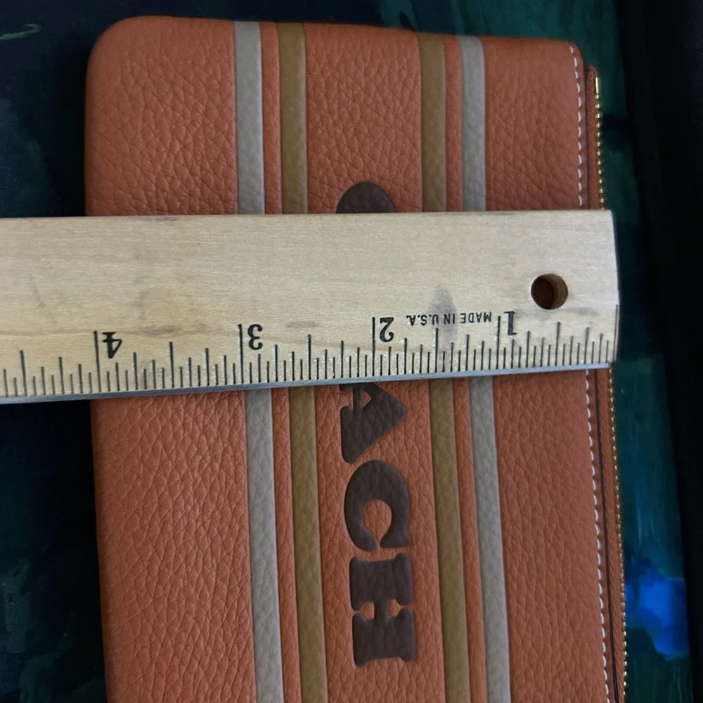 Coach Brown Wristlet with Logo - Picture 3 of 3